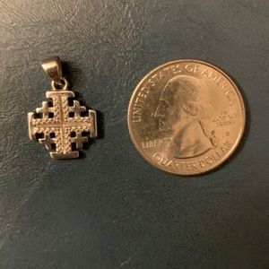 Solid silver cross from Jerusalem
